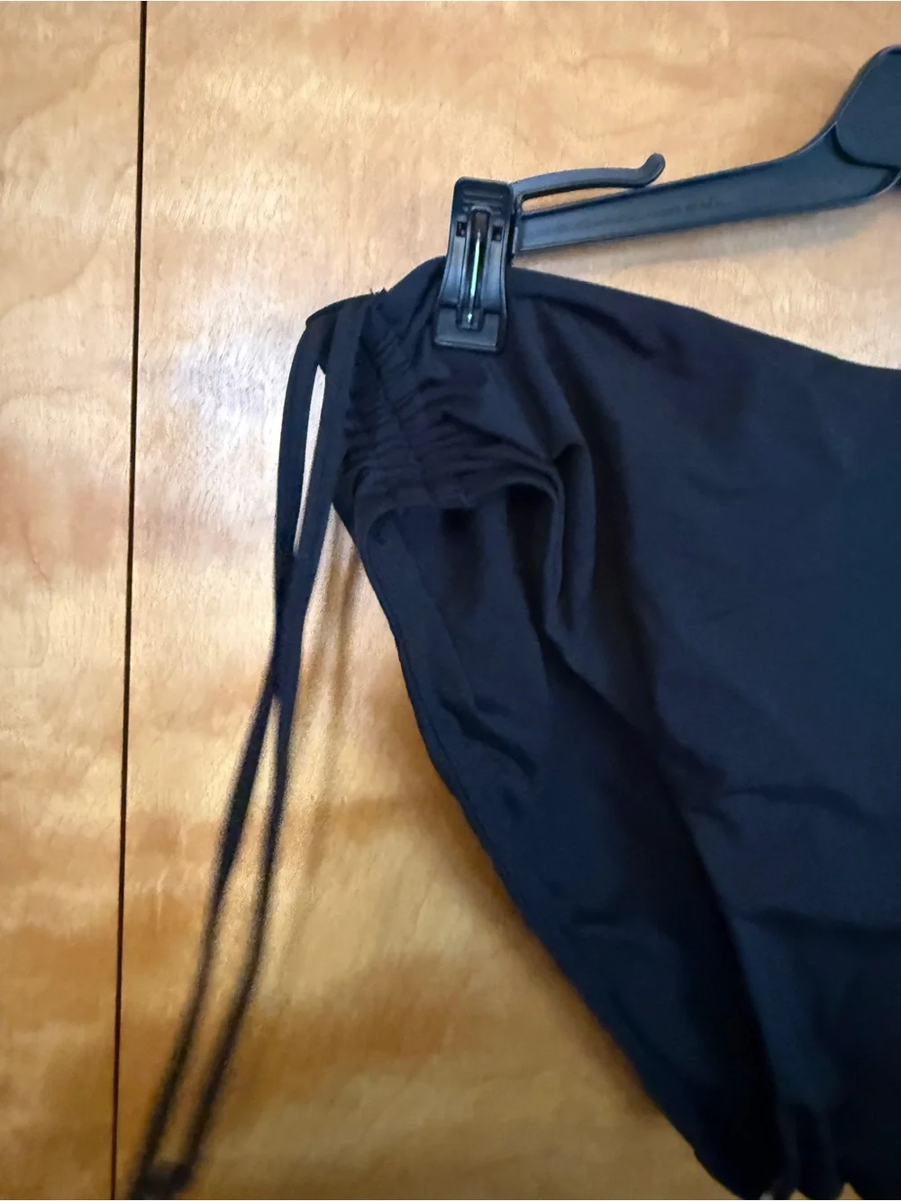 NWT - CRZ YOGA Black Side Tie Swim Bottom medium rise size L